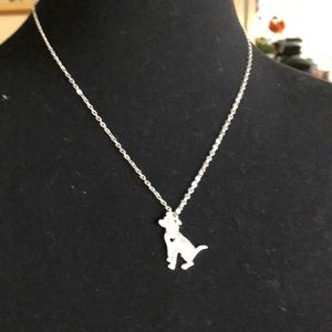Silver DOG necklace